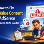 How to Fix Low Value Content AdSense Rejection (2026 Step-by-Step Guide)