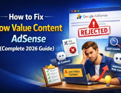 How to Fix Low Value Content AdSense Rejection (2026 Step-by-Step Guide)
