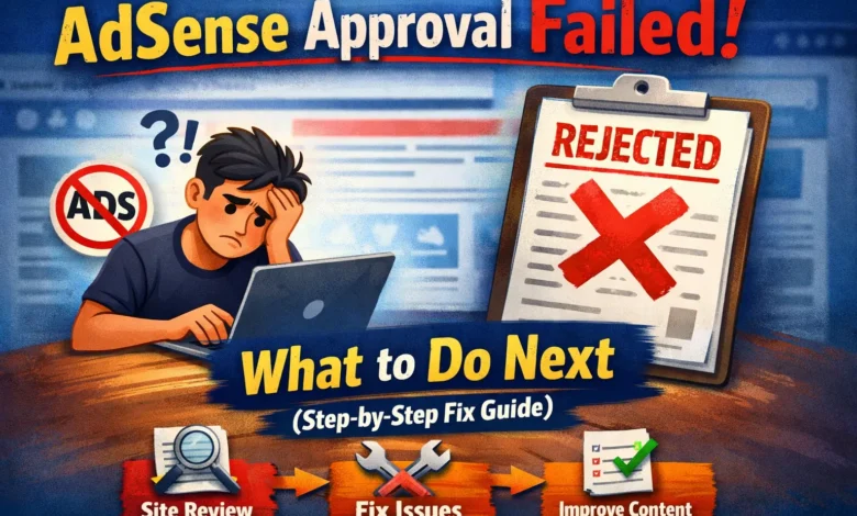 AdSense Approval Failed: What to Do Next (Step-by-Step Fix Guide)