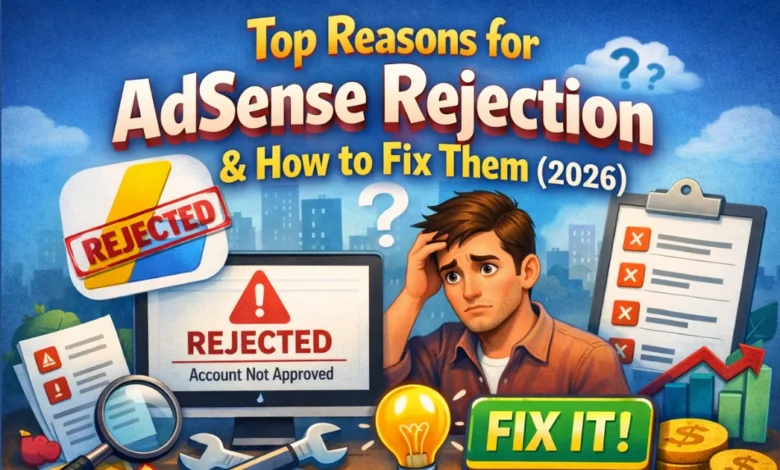 Top Reasons for AdSense Rejection & How to Fix Them (2026)