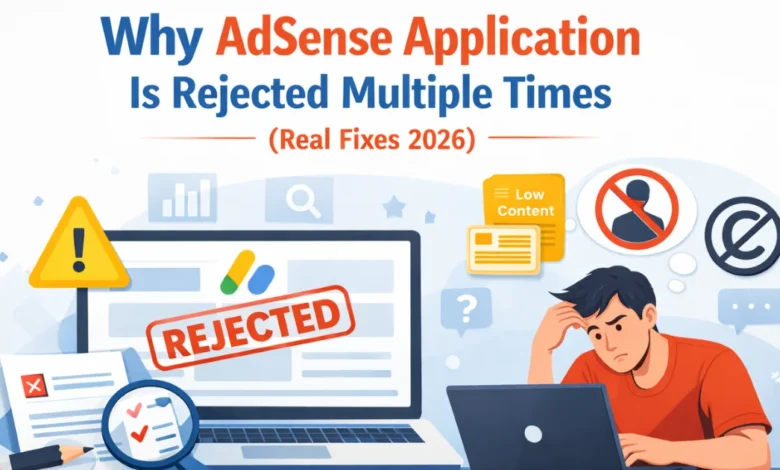Why AdSense Application Is Rejected Multiple Times (Real Fixes 2026)