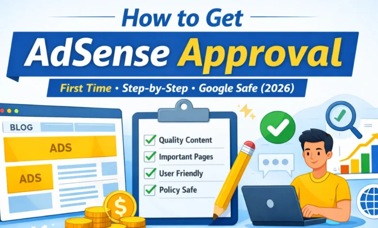 How to Get AdSense Approval First Time (Step-by-Step Guide 2026)
