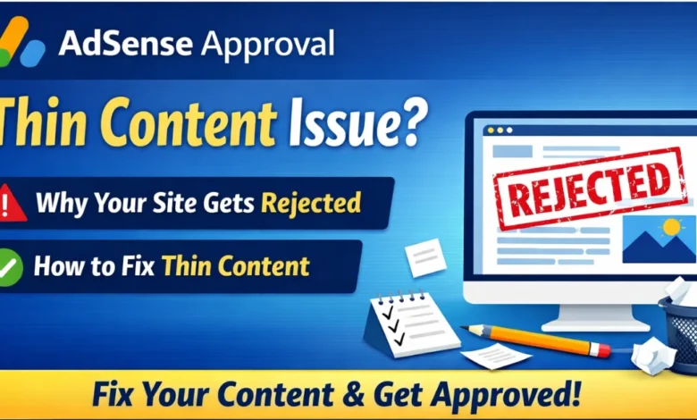 AdSense Approval Thin Content Issue: What It Is & How to Fix It (2026)